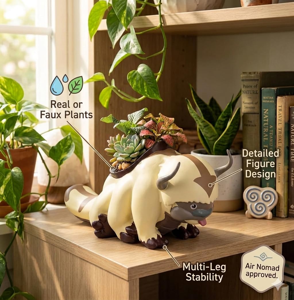 SCS Direct Appa planter close-up of texture and painted detail for collectors