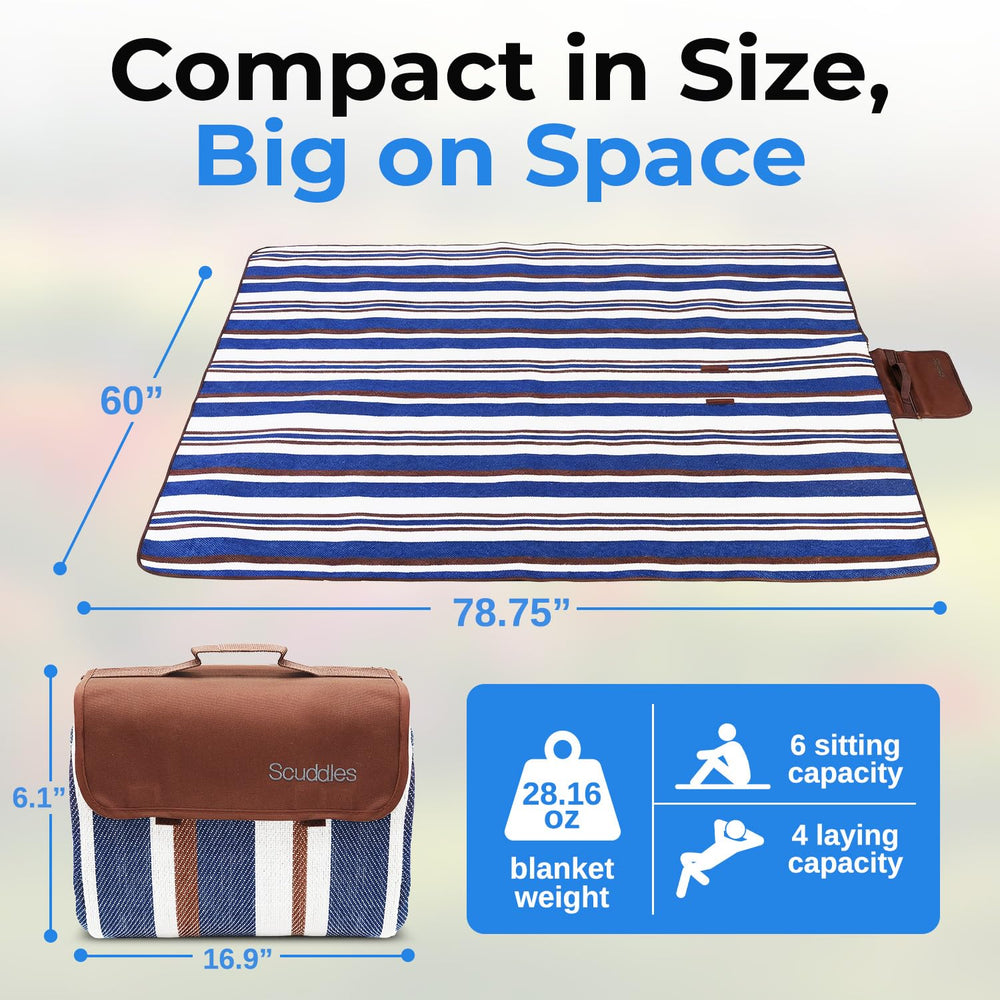 scuddles folded with strap for easy carry and compact storage