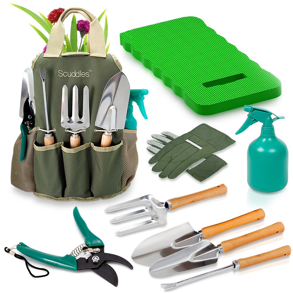 scuddles kit front view showing complete 10-piece set and tote for easy storage