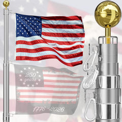 SCWN flag pole front view showing full 20ft height and modern look