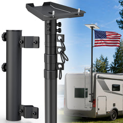 SCWN front view of pole and flag showing tidy dual-purpose setup