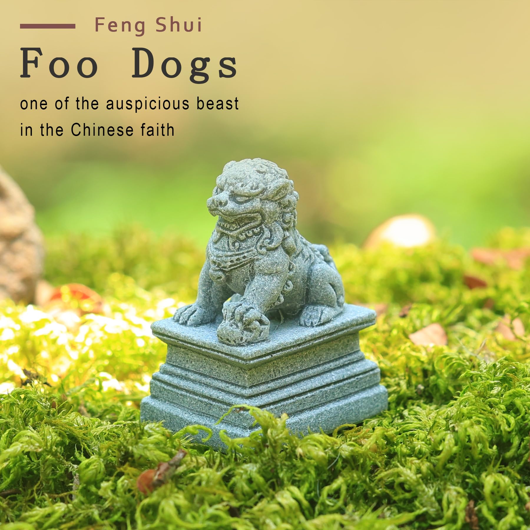 Sdeetesamjun foo dogs pair positioned as guardians to balance composition