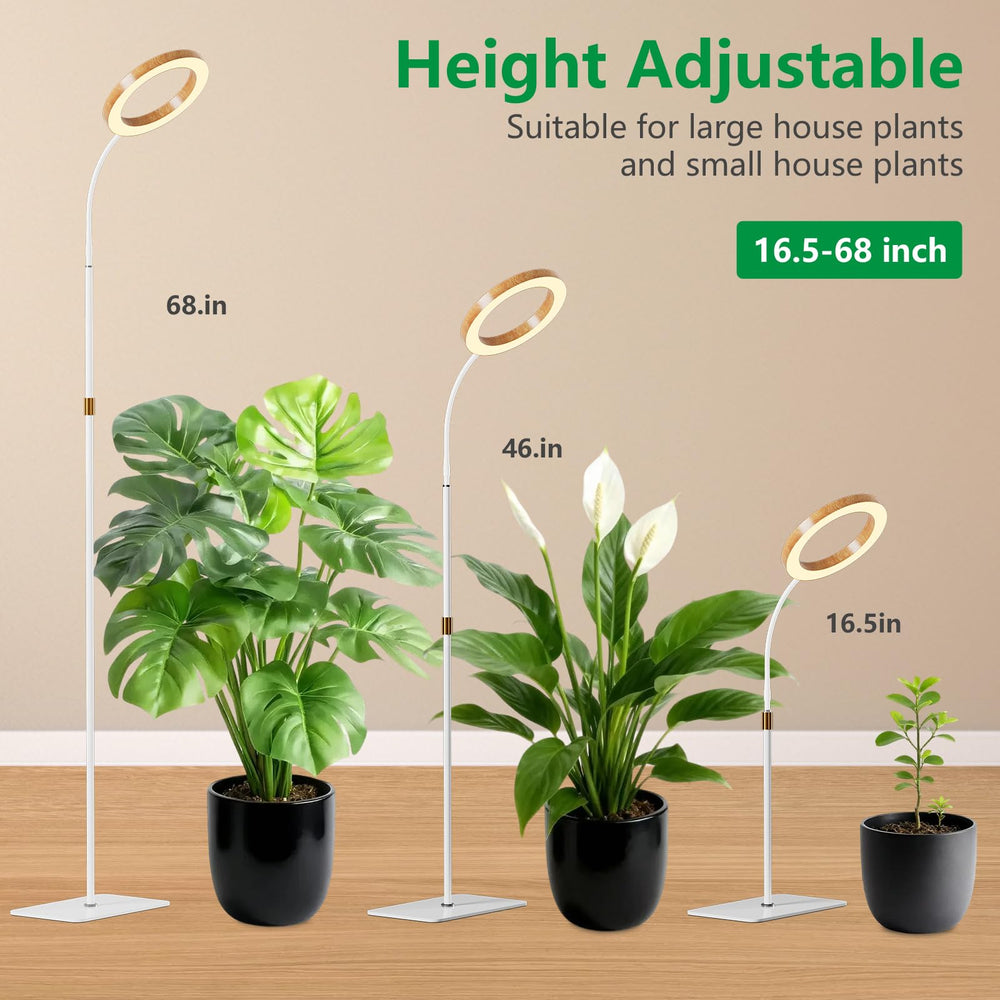 SDOVUERC lamp fully extended to 68 inches enabling tall plant coverage