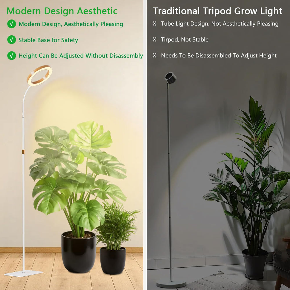 SDOVUERC lamp illuminating a potted tree for healthier foliage benefit