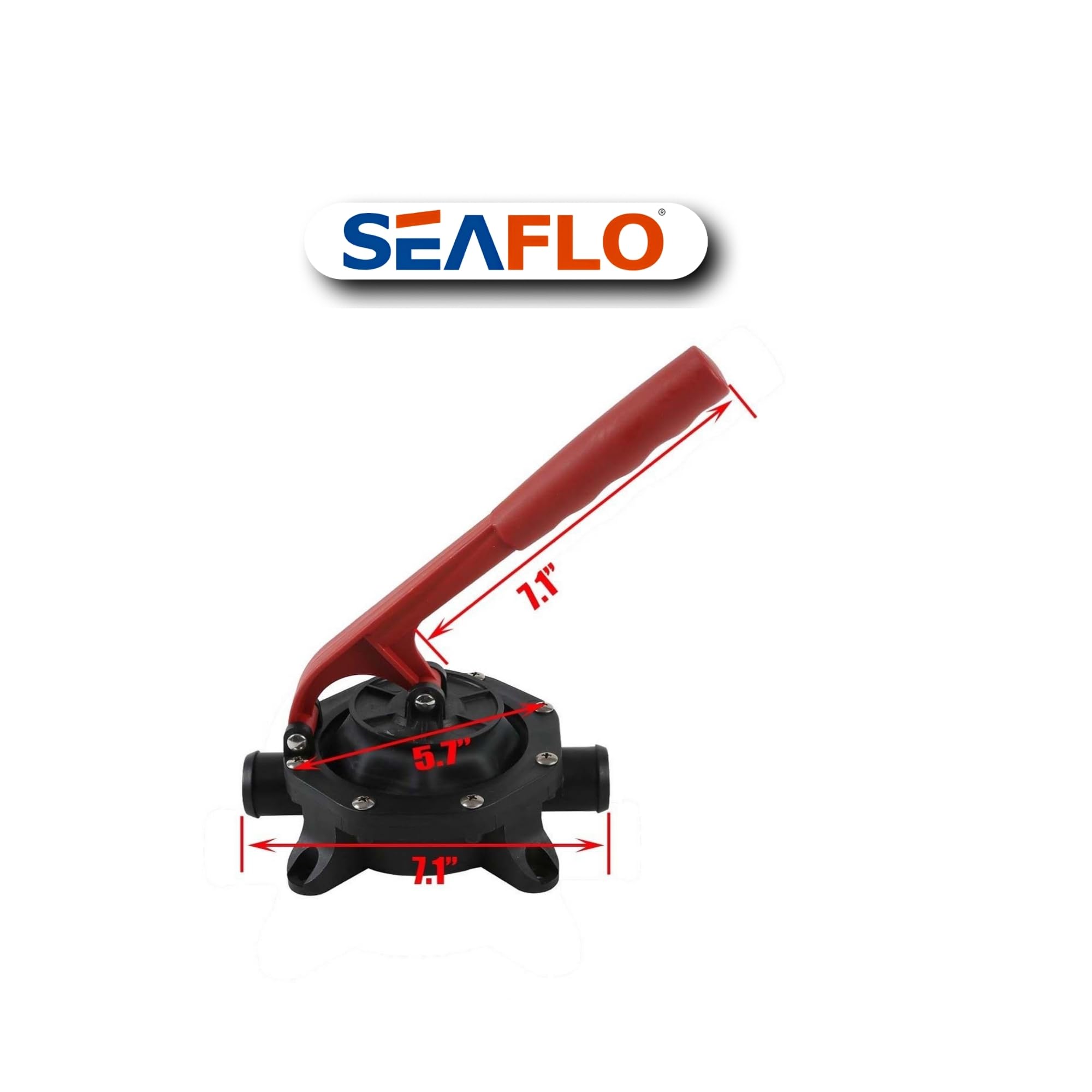 SEAFLO pump in use on boat deck showing reliable manual pumping benefit