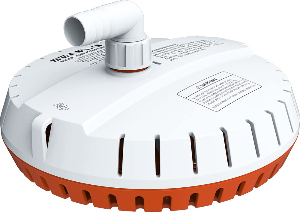 SEAFLO pump front view showing compact unit and stable base for easy placement