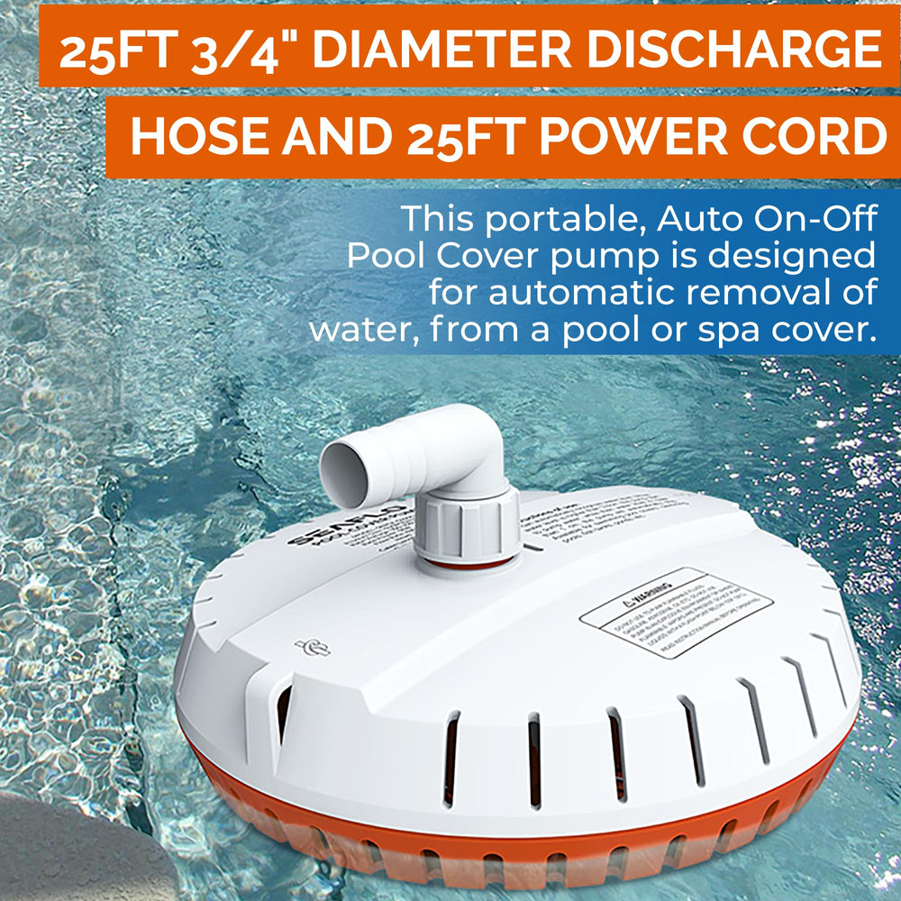 SEAFLO pump side profile highlighting low-profile horizontal design for stability