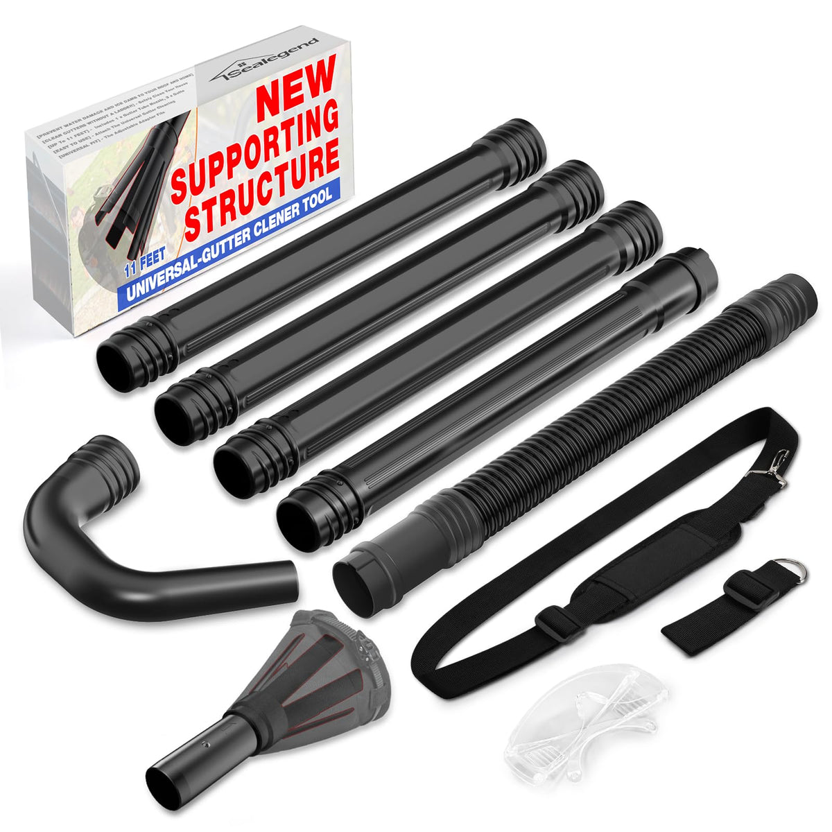 Sealegend front assembly showing full gutter attachment and neat alignment benefits