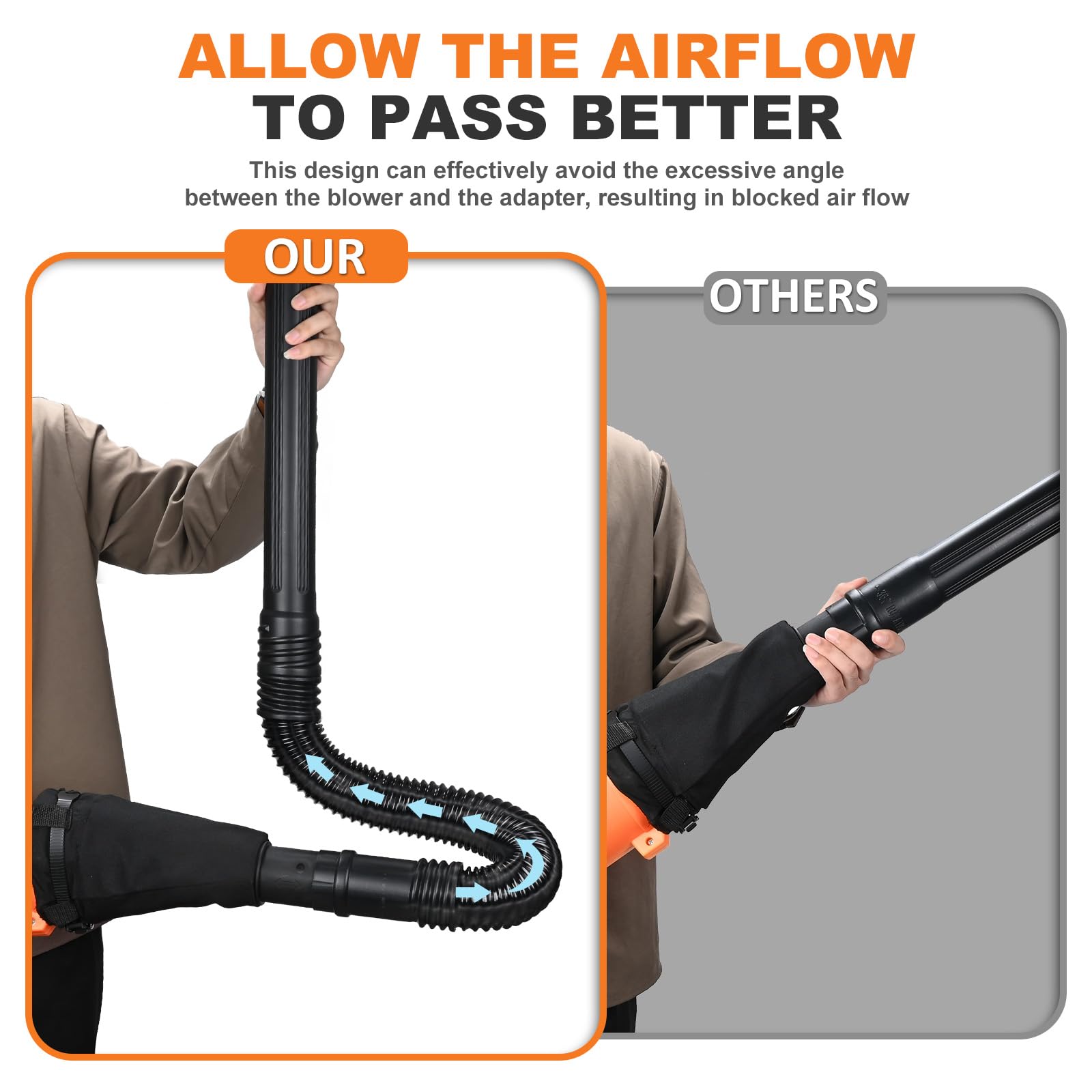 Sealegend gutter tube nozzle image showing focused airflow for efficient clearing