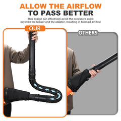 Sealegend gutter tube nozzle image showing focused airflow for efficient clearing