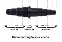 Sealproof barbed end close-up showing grip design for secure tubing attachment