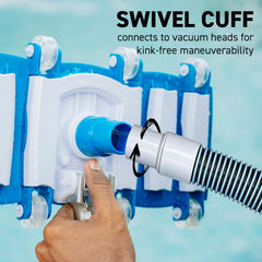 Sealproof fixed cuff on hose demonstrating secure skimmer or pump attachment and strong seal
