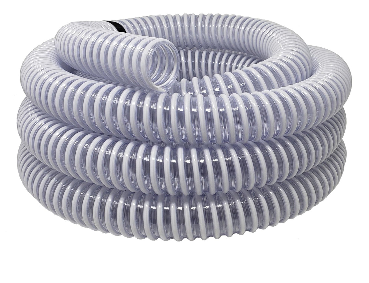 Sealproof 20ft hose front view showing full length and included clamps for reliable replacement