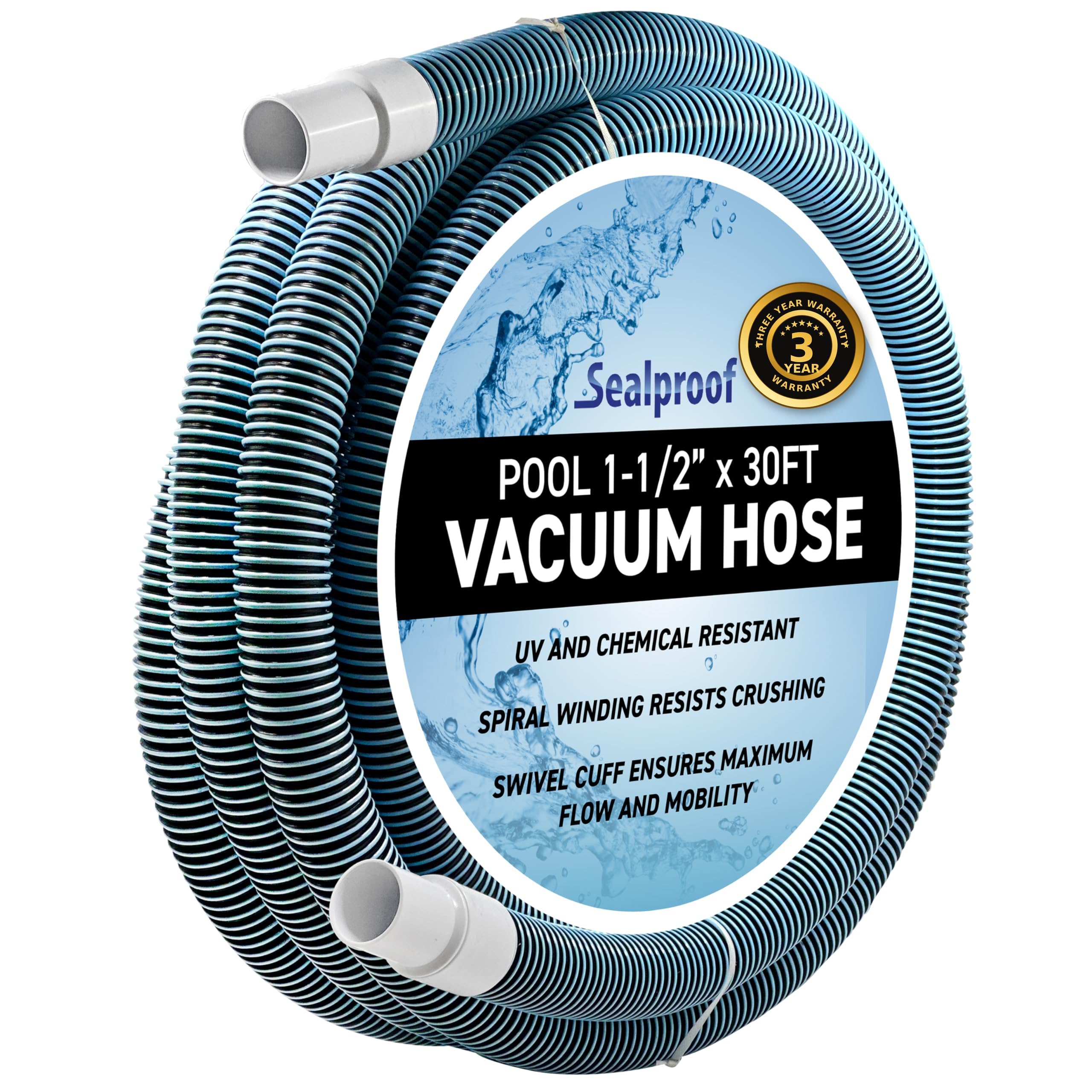 Sealproof front view of coiled hose showing durable build and easy handling
