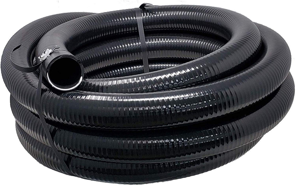 Sealproof hose front view showing 1-1/2 inch ID and 25 ft length, reliable connection