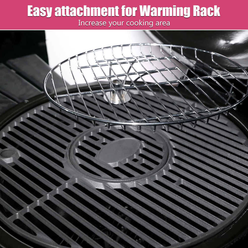 SearCook center hole with warming rack inserted for versatile cooking