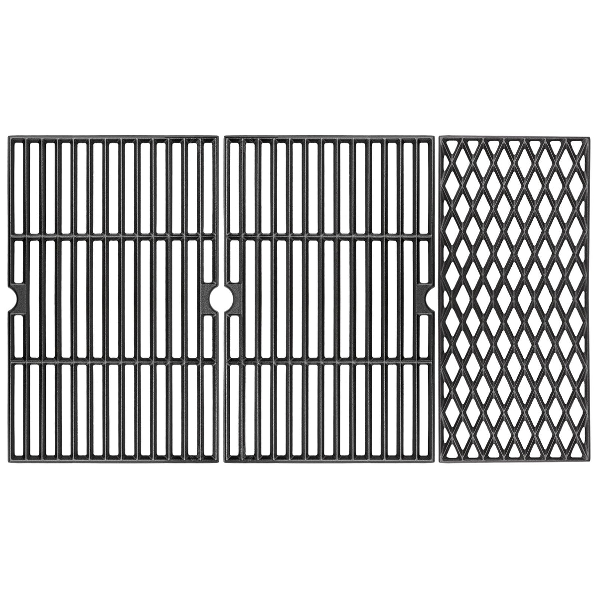 SearCook front view of three replacement grill grates showing fit and finish benefit