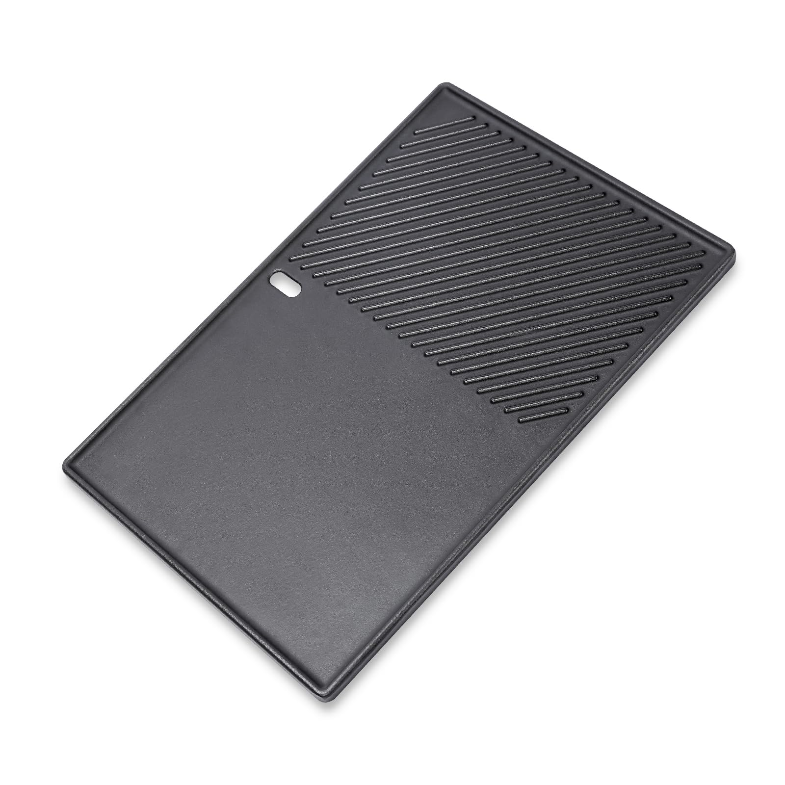 SearCook griddle front view showing full cooking surface and fit