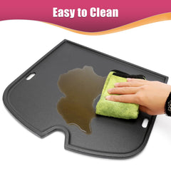 SearCook griddle installed in Weber Traveler showing compatibility benefit