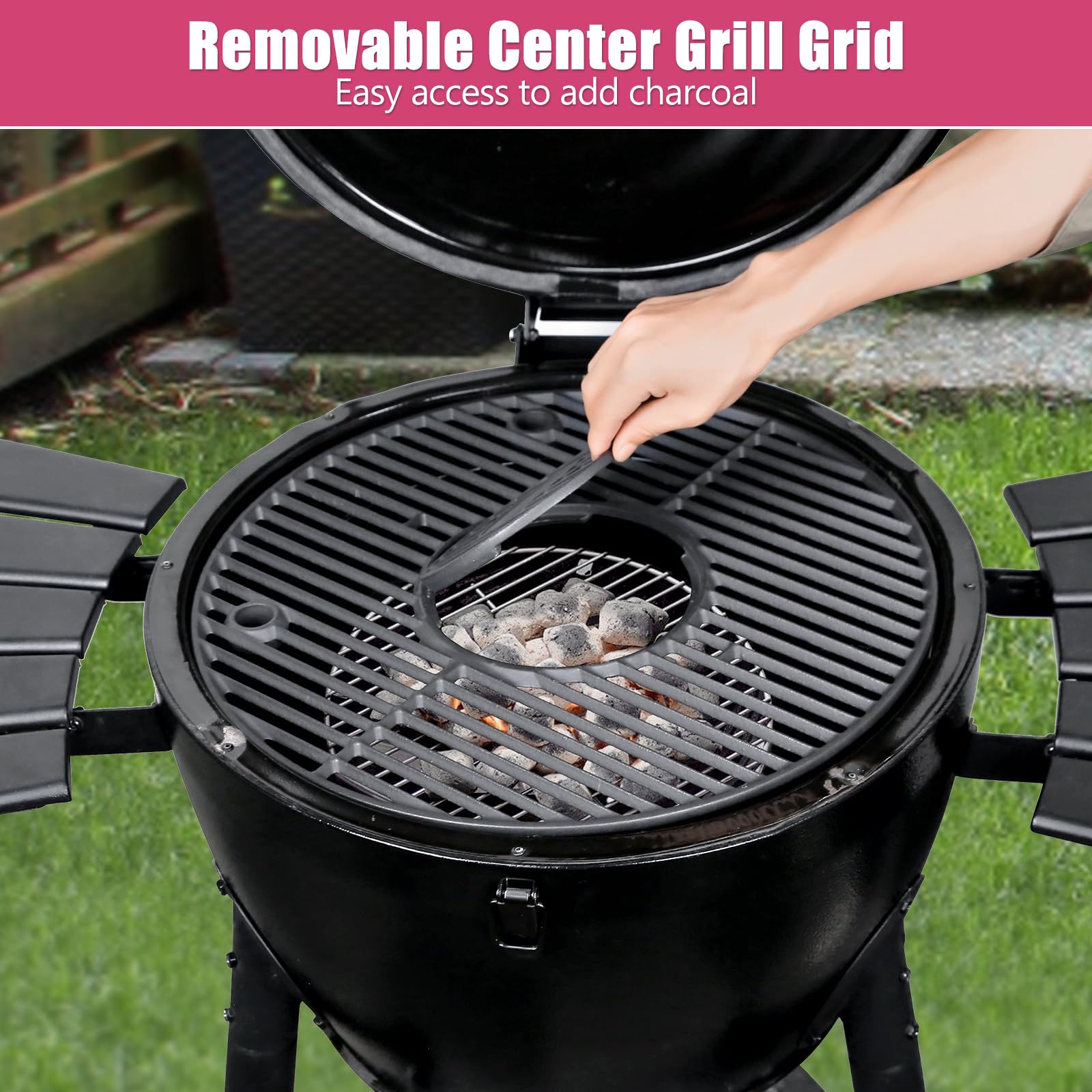 SearCook installed on Char-Griller showing compatibility and easy use