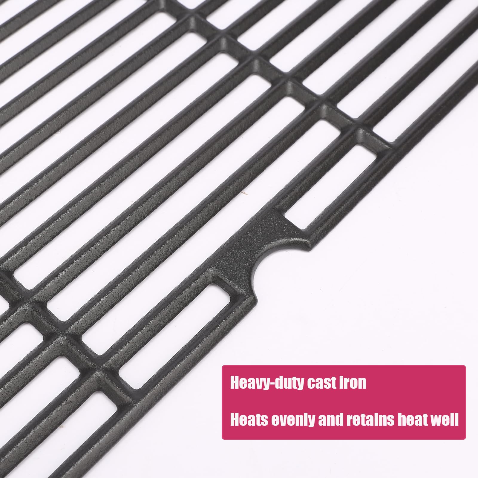 SearCook grates installed in Dyna-Glo grill demonstrating direct-fit convenience