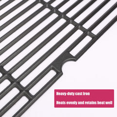 SearCook grates installed in Dyna-Glo grill demonstrating direct-fit convenience