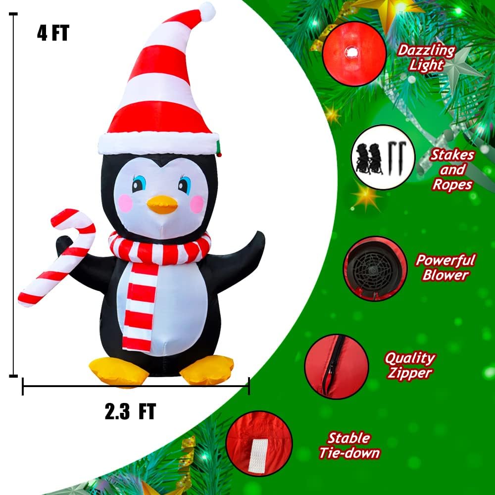 SEASONBLOW penguin deflated packed for compact storage convenience