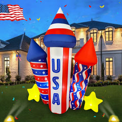 SEASONBLOW anchored inflatable on lawn showing stable wind-resistant setup