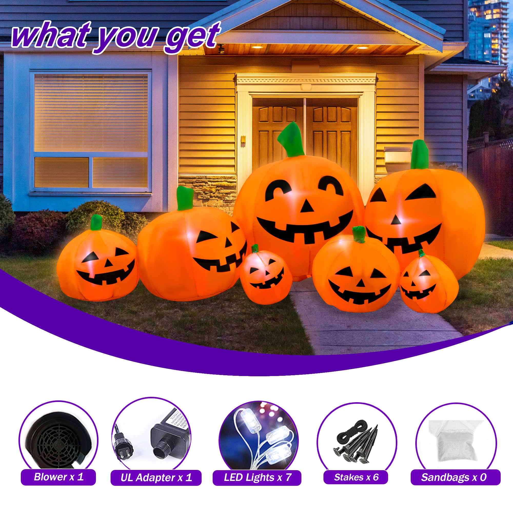 SEASONBLOW scale comparison beside lawn chair showing 7ft height for impact