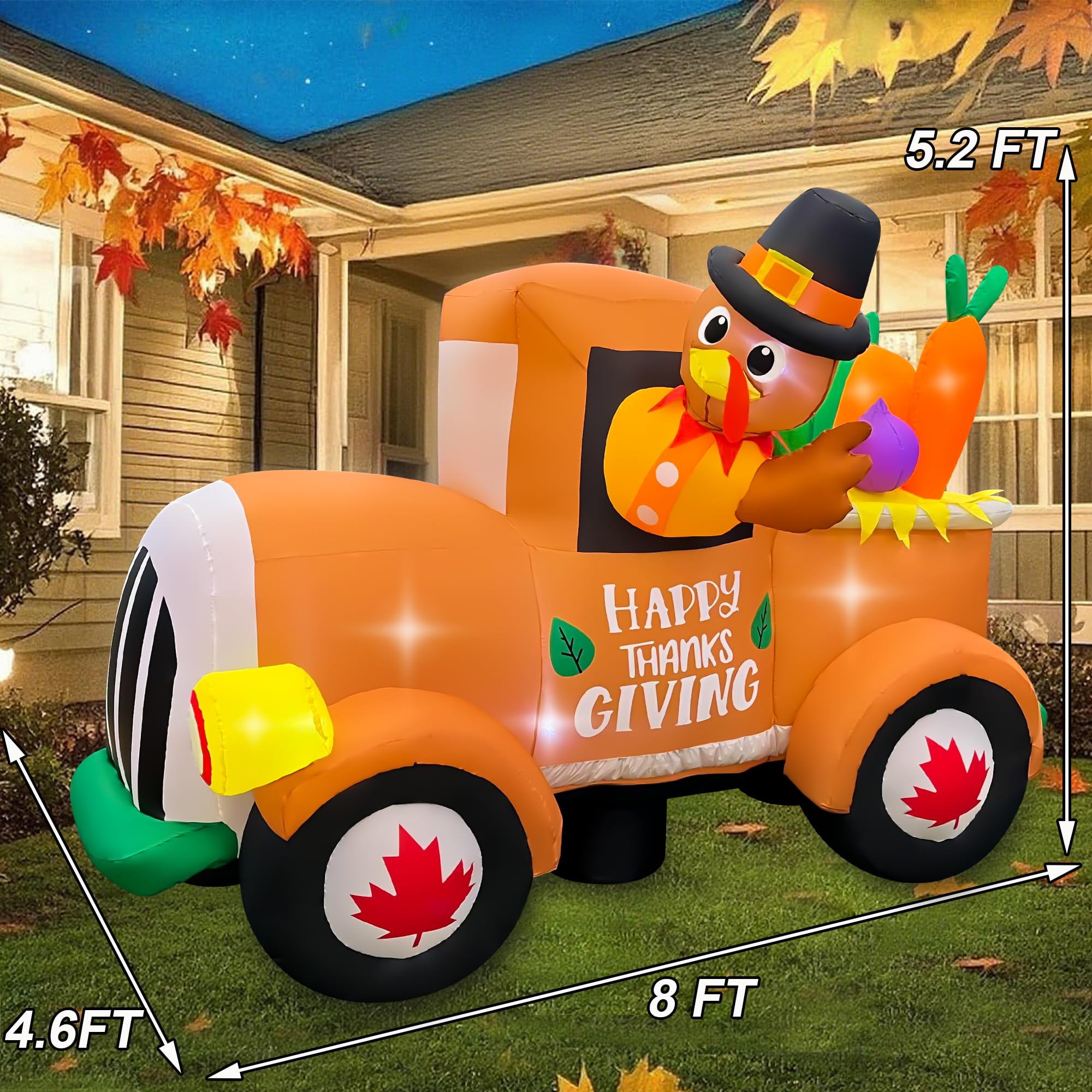 SEASONBLOW holiday porch display with inflatable adding seasonal charm