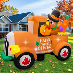 SEASONBLOW illuminated inflatable at night creating warm visible curb appeal