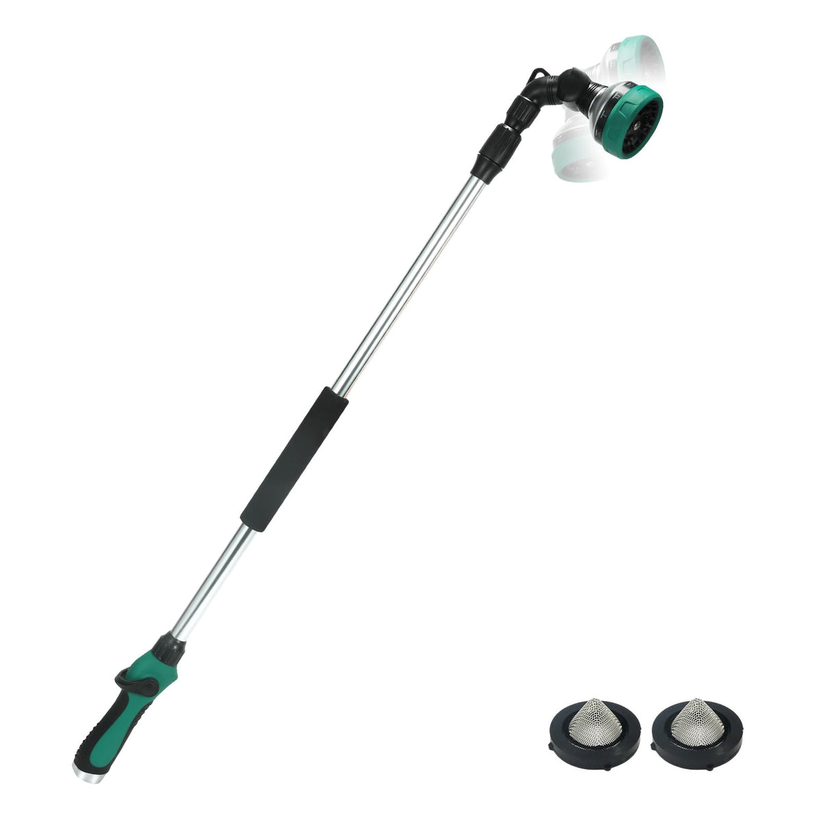 Seatern watering wand front view showing overall design and balance