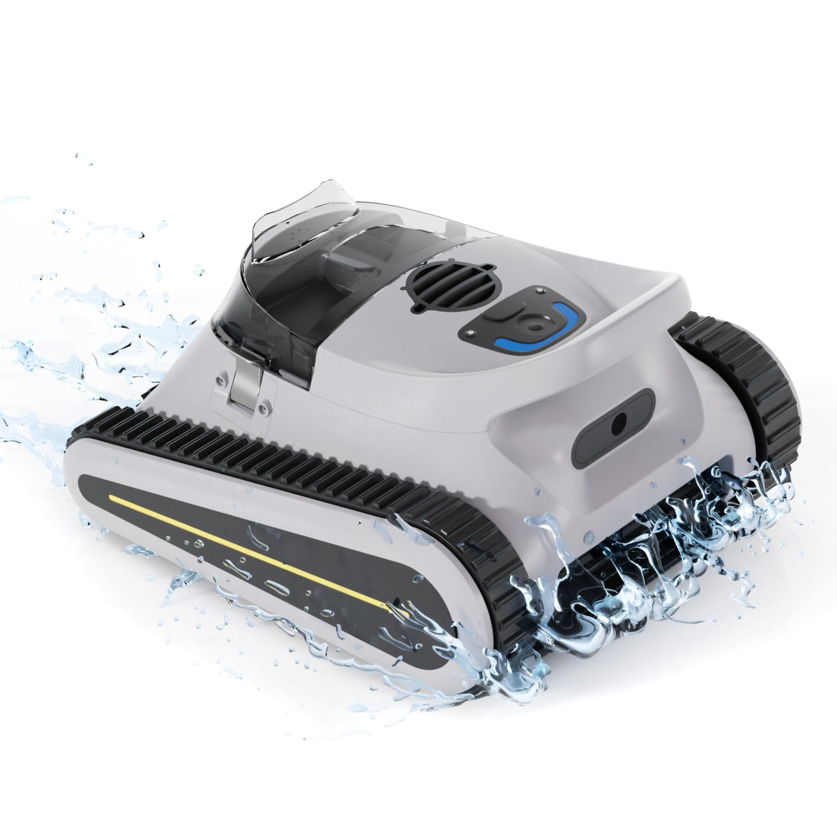 Seauto Crab front view showing cleaner and suction intake, quick debris pickup