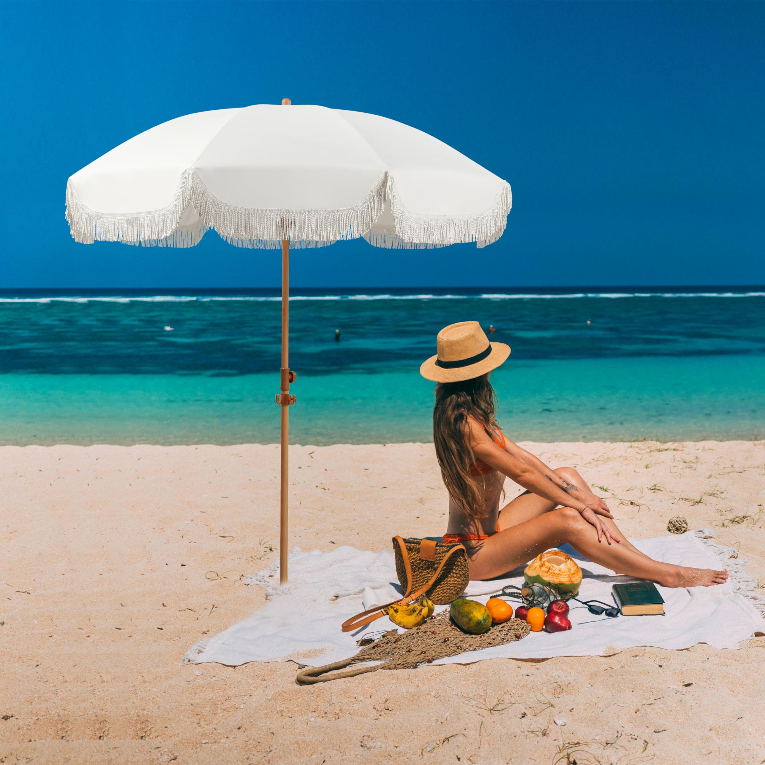 Seazul umbrella folded in carry bag for compact transport and storage