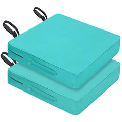 SECLATO front view of blue cushions showing color and shape, adds vibrant style