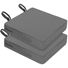 SECLATO front view of two dark grey cushions showing clean lines and color