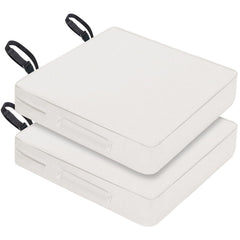 SECLATO front view of 2-pack light grey cushions showing neat finish and modern look