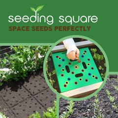 Seeding Square held in hand to show scale and simple lightweight design