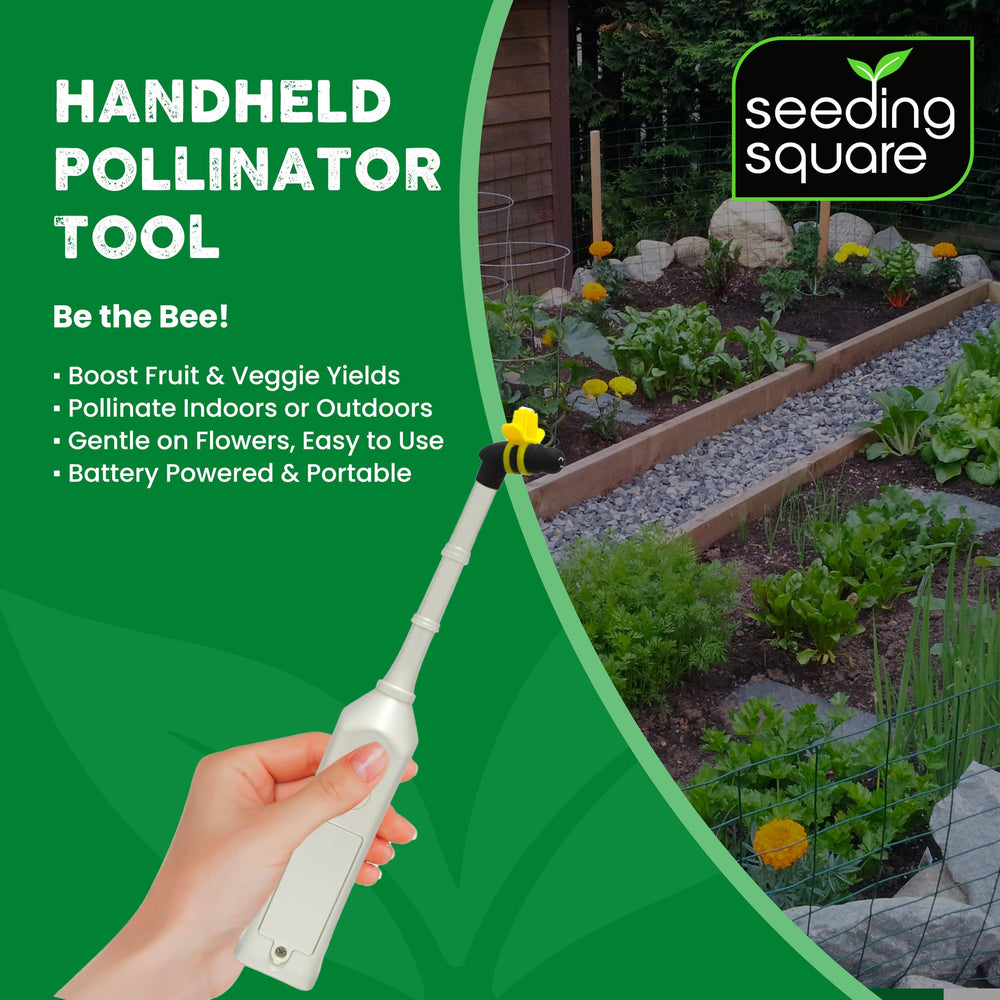 Seeding Square close-up of soft silicone brush tip protecting delicate stamens