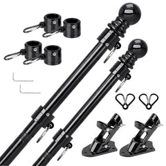SEEKNEW flag pole front mounted on porch showcasing clean profile and durable finish