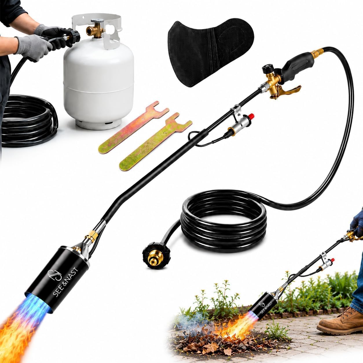 SeeNast front view of torch kit showing full assembly and benefits