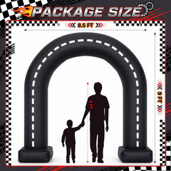 Seenelling arch lit at night with LEDs enhancing visibility and creating dramatic evening ambiance