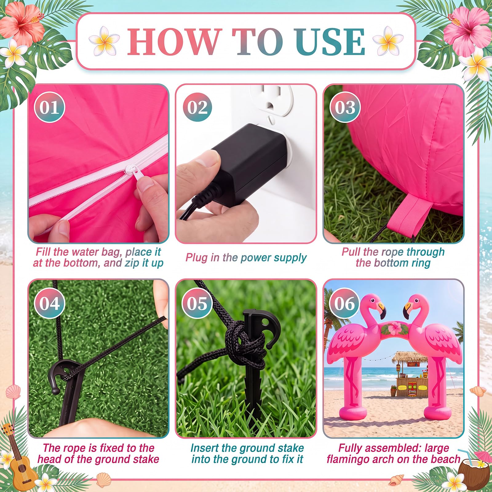 Seenelling flamingo anchoring accessories displayed for stable, secure installation