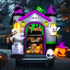 Seenelling front view of haunted arch creating instant spooky entrance