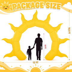 Seenelling sun arch blower and UL plug demonstrating quick inflation benefit