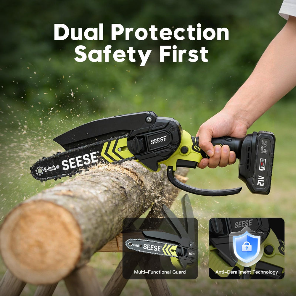 Seese rubber handle and safety lock close-up showing secure grip and safety