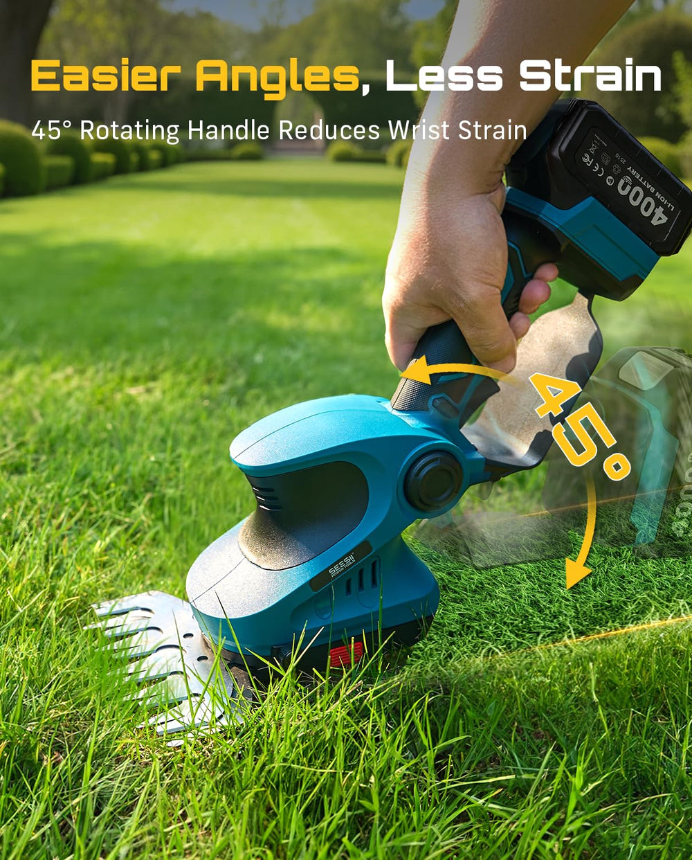 Seesii two 4.0Ah batteries and fast charger for extended runtime