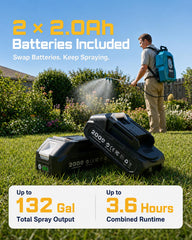SEESII two rechargeable batteries and charger laid out for extended runtime benefit