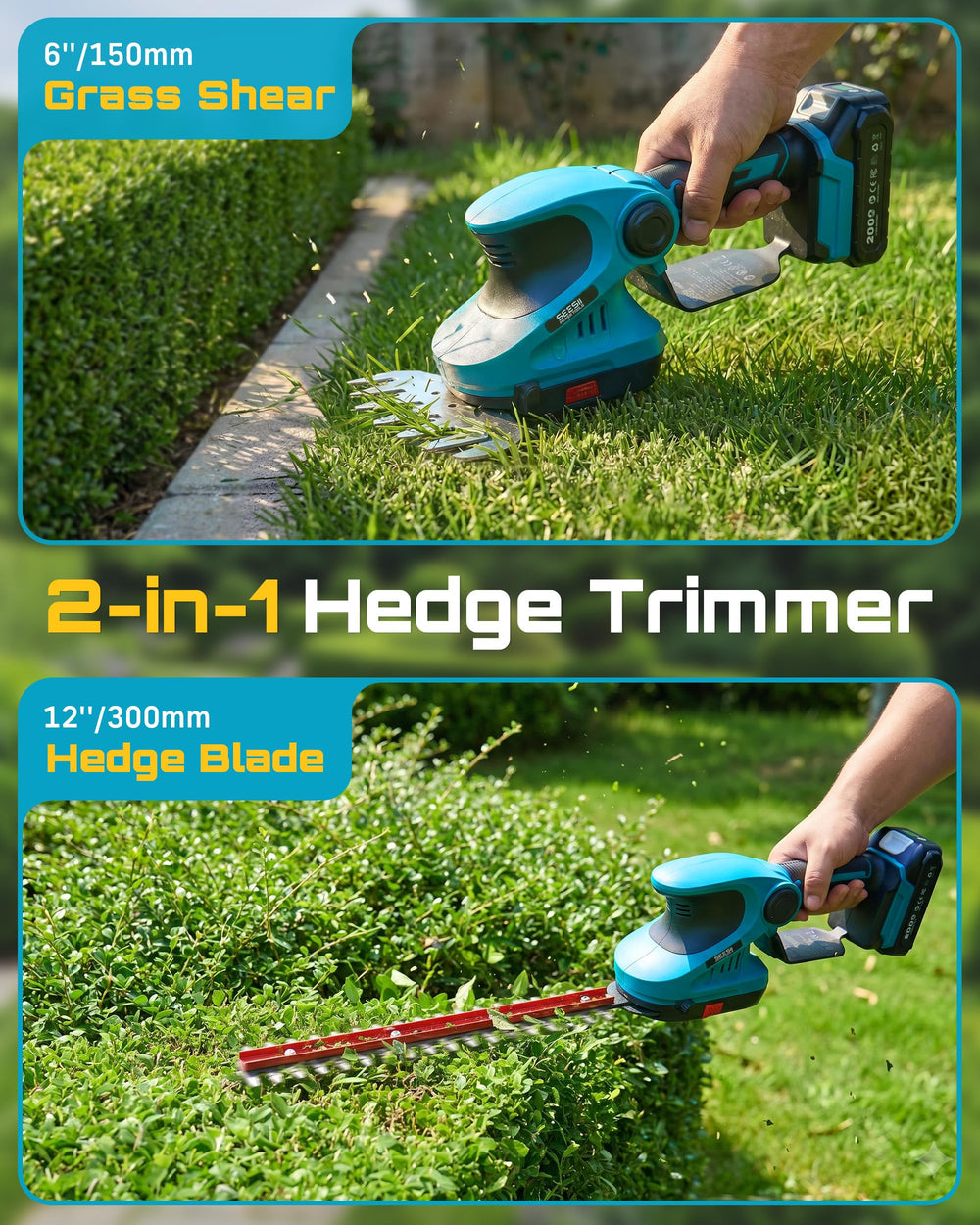 Seesii close-up of SK5 dual-action blades for cleaner precise garden cuts