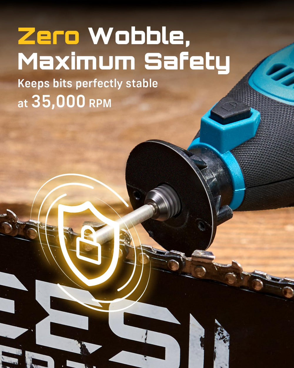 SEESII collet lock detail demonstrating stability for consistent results
